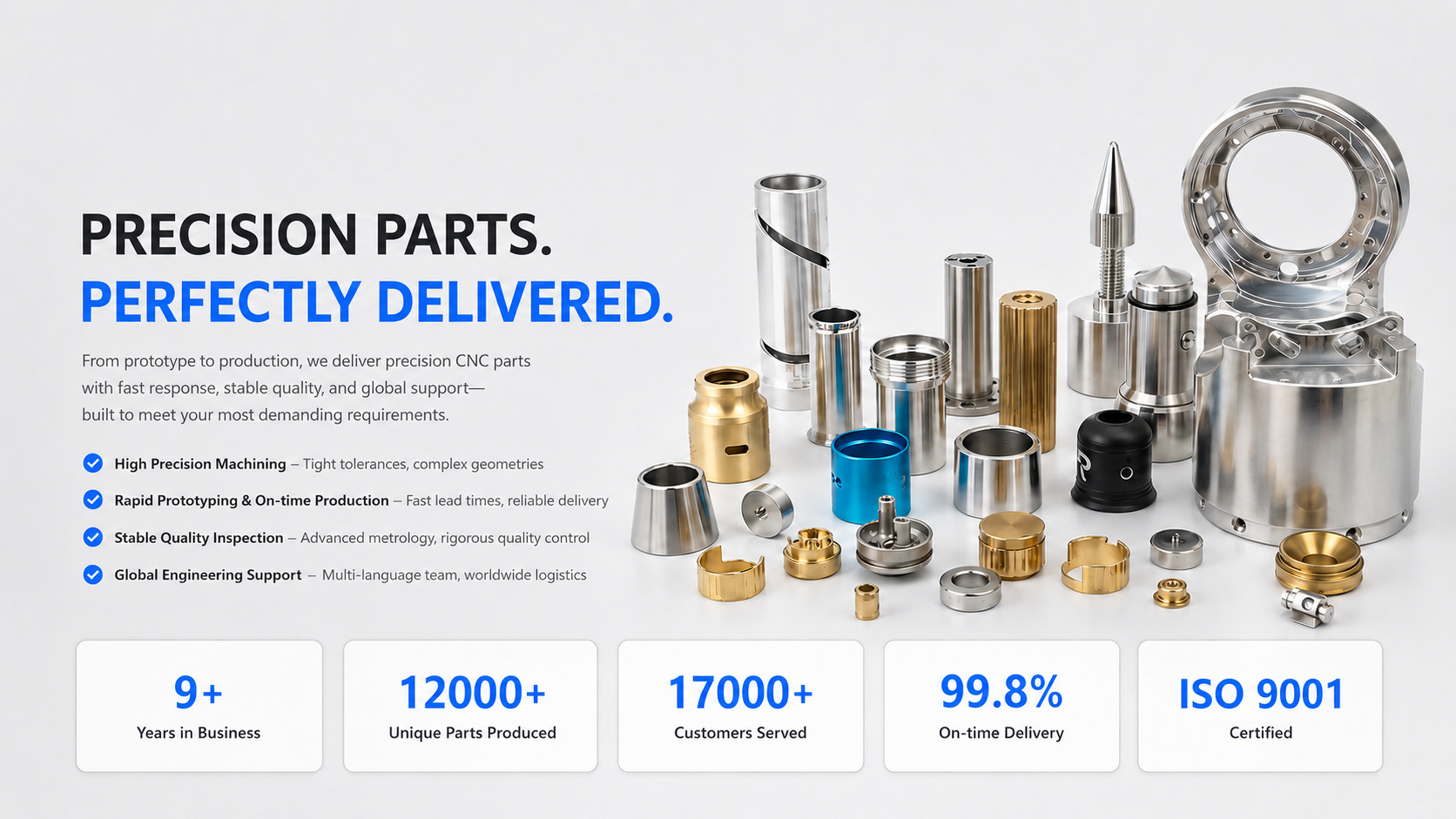 Precision parts perfectly delivered for OEM projects